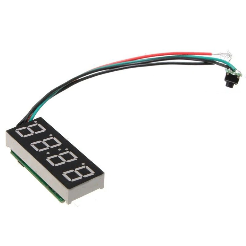 

LED Digital Clock For 24 Hours Car MOTO Adjustable 7-30V DC Red