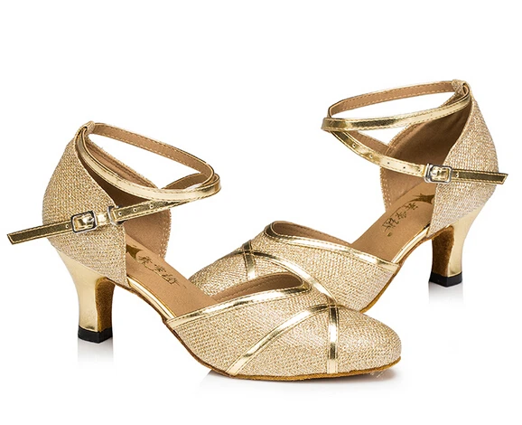 Nieuwe Gold Glitter Ballroom LATIN SALSA Tango Dansschoenen Hakken Bachata Dansschoenen Suede Zool voor Ballroom|bachata dance shoes|tango dance shoesdance shoes - AliExpress