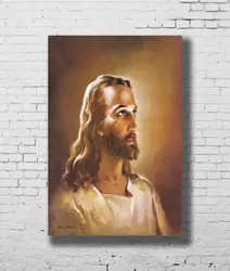 Иисус Христос Винтаж религиозные Настенная Наклейка в виде портрета украшения дома Шелковый книги по искусству плакат