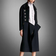 Осенне-зимние высококачественные двубортные шерстяные пальто и длинное кашемировое пальто
