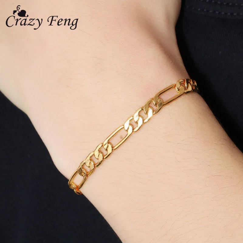 Трендовые модные браслеты для женщин и мужчин, ювелирное изделие, Femme Homme, панцирная кубинская цепочка, браслет, браслет, серебряный, золотой цвет, браслет