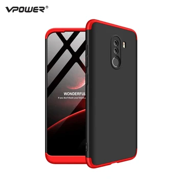 

For Xiaomi Pocophone F1 Case Poco F1 Cover Vpower Three-In-One 360 Full Protector Cases for Xiaomi Pocophone F1 Phone Back Cover