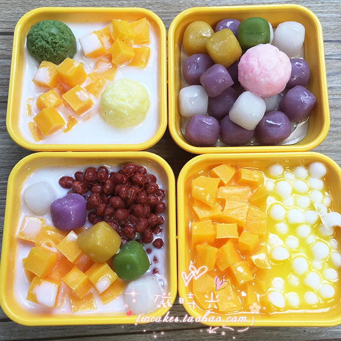 

Creative Tea Dessert Maccha Durian Ice Cream Mango Red Taro Food Refrigerator 3D Fridge Magnet Sticker Kitchen Home Decoration