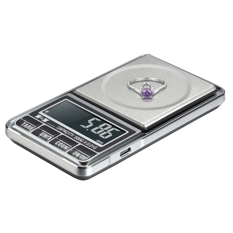 

Precision 0.01g Mini Digital Balance Scale 500g/0.01 Pocket Jewelry Diamond Libra Gold Gram Coin Electronic Weight LCD