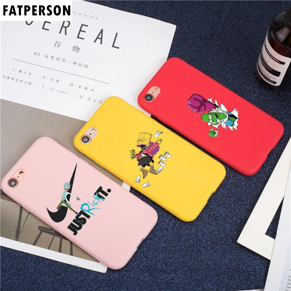 

Funny cartoon candy color Soft TPU Phone Cases For iphone X 7 8 Plus 5 5S 6 6S Fashion Trend Silicone cover for iphone XR XS MAX