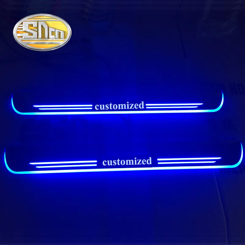 SNCN оптимизированный акриловый Динамический светодиодный приветственный педаль Автомобильная Накладка на порог двери порога путь света 2 шт или 4 шт