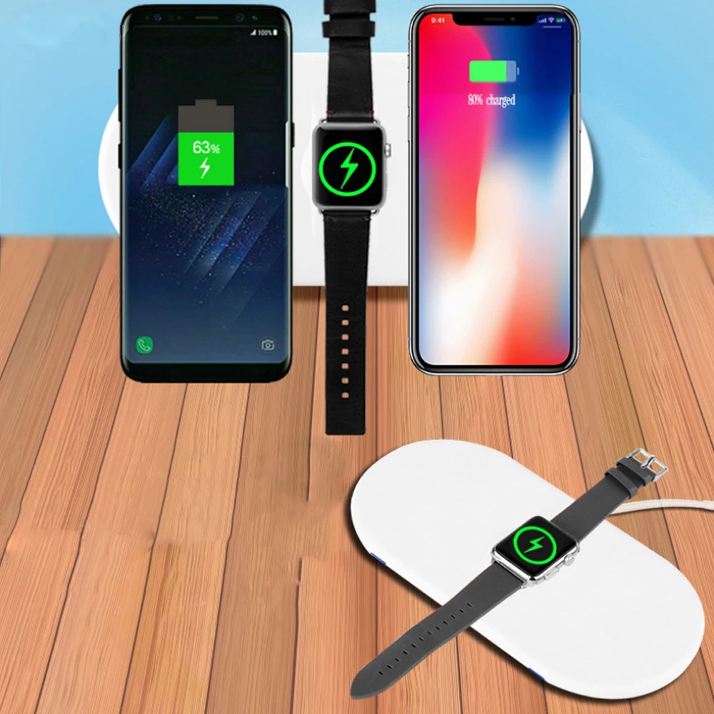 

Charger For apple watch series 4 3 2 1 Qi Wireless IPhone X 8 Plus 10W Apple accessories Quick Charge Fast 3in1 Charging Pad