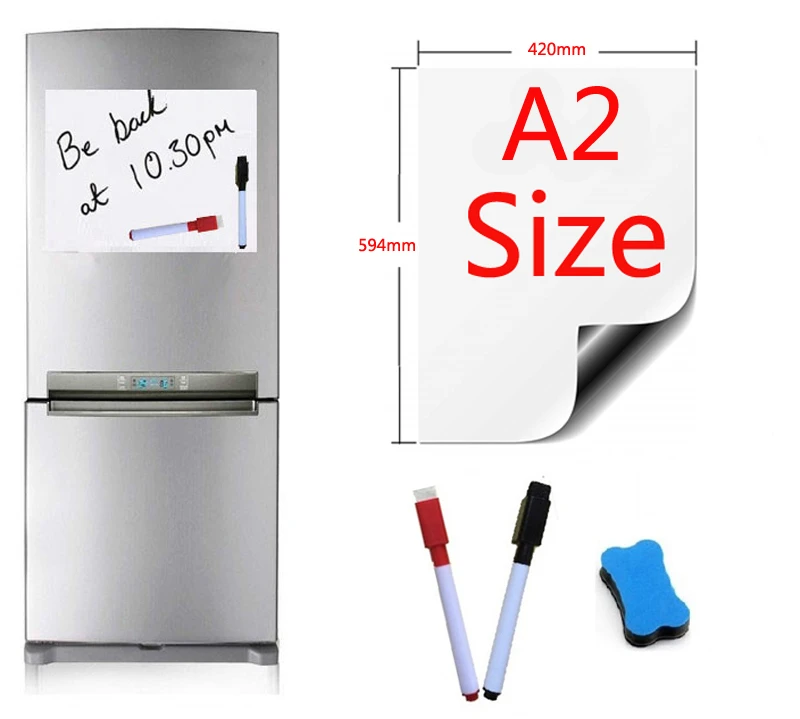 

Magnetic Whiteboard A2 Size 420x594mm Fridge Magnets Presentation Boards Home Kitchen Message Boards Writing Sticker 2pen1eraser