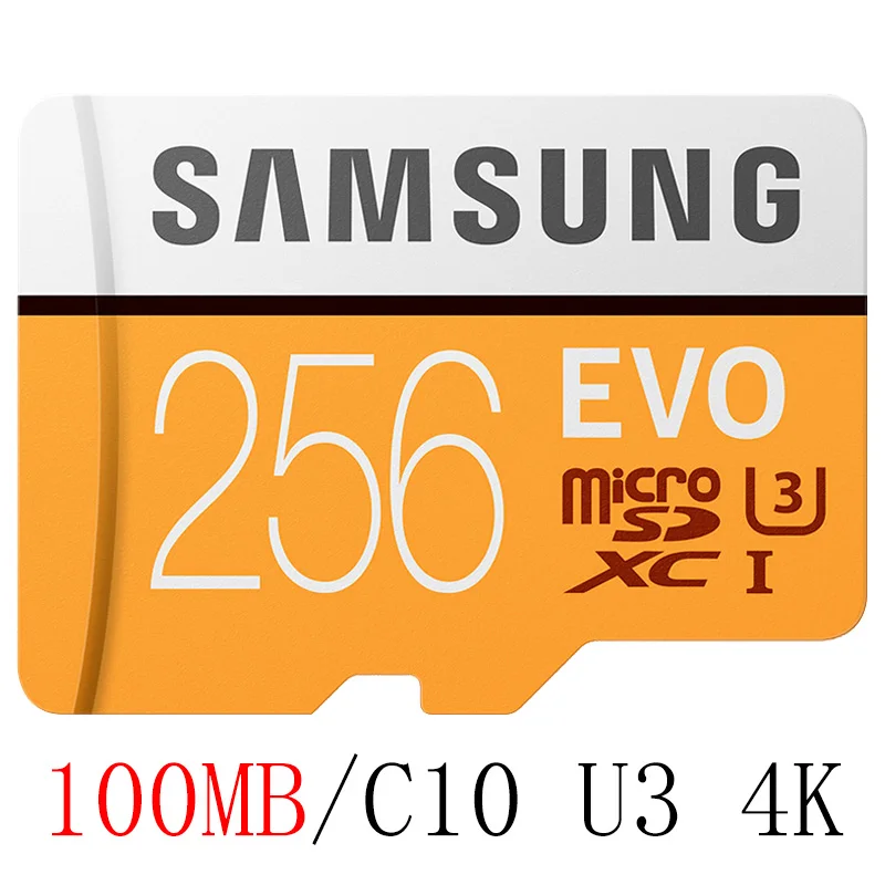 Карта памяти SAMSUNG класс 10 флэш TF Micro SD карта U3/U1 4K 256 ГБ 128 Гб 64 ГБ 32 ГБ 16 ГБ 100 МБ/с./с Microsd карта для мобильного телефона - Емкость: MB-MP256GB
