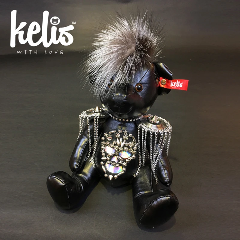 

High quality Bear Fur Pom Pom Keychain Luxury Car key chain Women handbag Bag Charm Pendant of Mink Rabbit fur keychain Gift