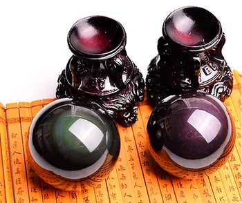 

Natural Black Obsidian Color Crystal Healing Big Ball Sphere 53mm AAAA Green Red Purple Blue For Powerful Healing Stone