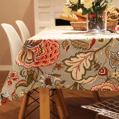

American pastoral style flower table cloth simple tablecloth