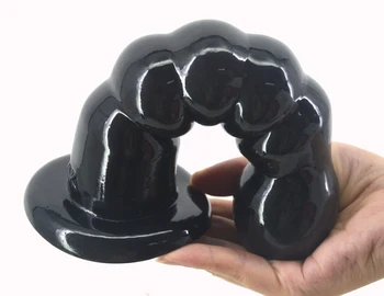 FAAK Beads anal plug suction black dildo sex toys for women men fake penis  anus massage balls butt plug sex shop flexible dick 4