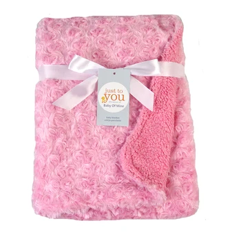 

Baby Blanket Boys and Girls Coral Cashmere Double Thickening Trolley Blanket Newborn Cover 102 * 76cm