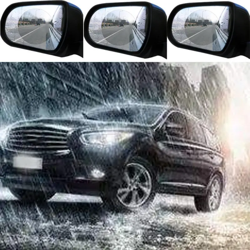 

2Pcs Car Rearview Mirror Protective Film Anti Fog Membrane Anti-glare Waterproof Motorcycle Window Rainproof Auto Clear Sticker