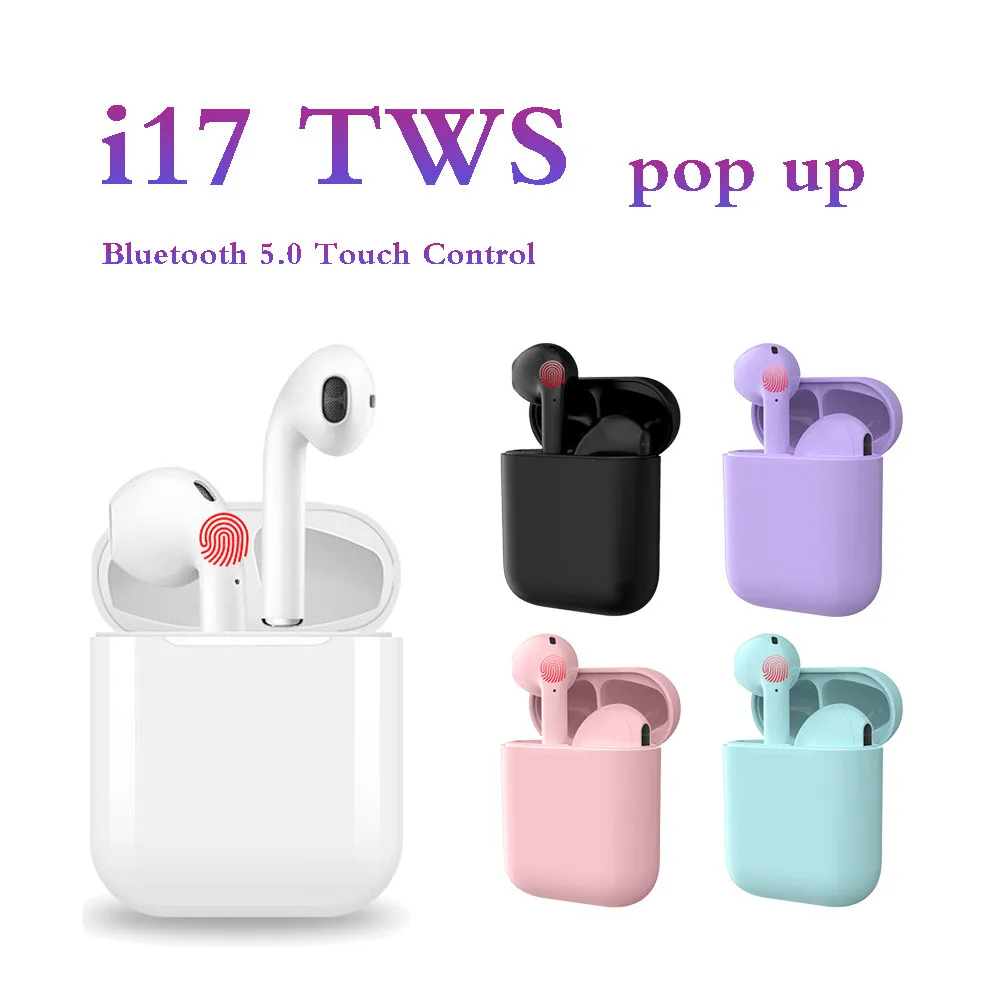 

i17 TWS Wireless Earphone Bluetooth 5.0 Touch Control Automatic pop up sport Headset 3D Stereo with charging case pk i12 i16 i20
