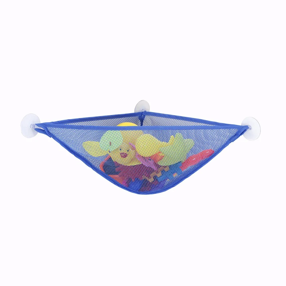 

Bath Toy Organizer 3 Strong Suction Cups Corner Shower Caddy Bag Storage bag Bathroom hook Basket for Baby