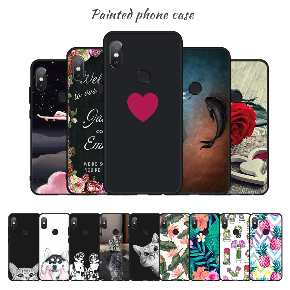 

For Xiaomi Pocophone F1 Mi 8 SE Mi A1 A2 Redmi Note 5 5A 4 4X Phone Case For Redmi 6 Pro 5 Plus 6A 5A 4X Love Heart Cover Coque
