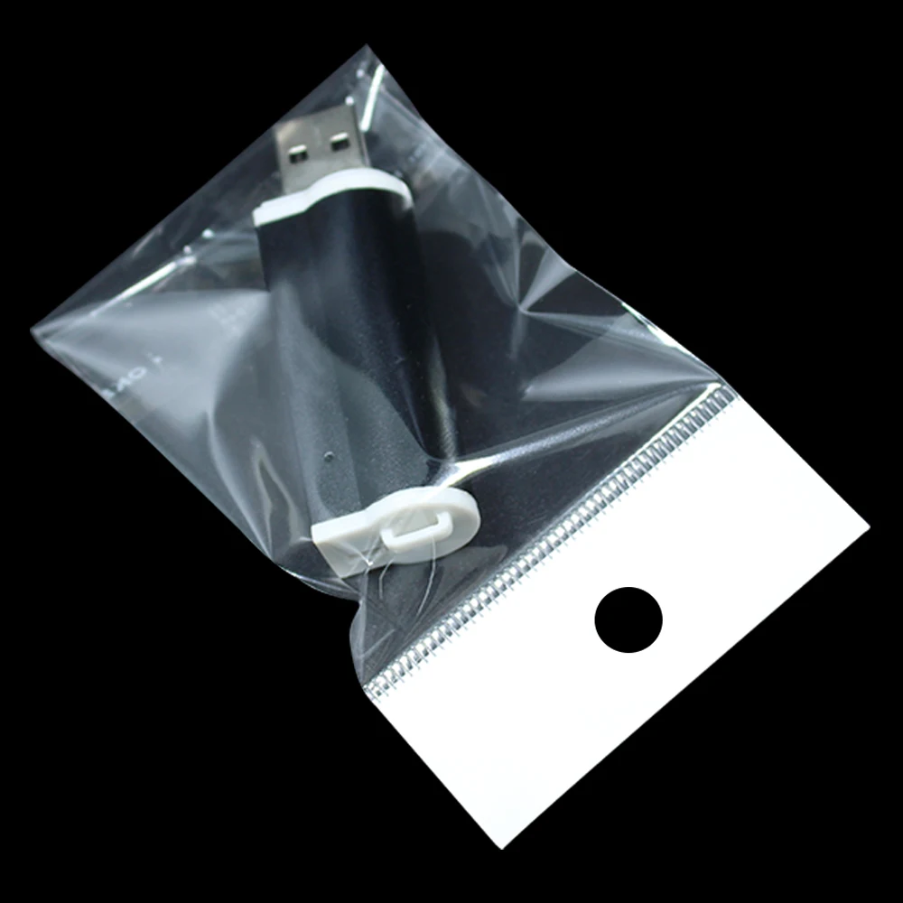 

DHL Wholesale 1500Pcs/Lot 13*16cm Clear Self Adhesive Seal Plastic Storage Bag OPP Poly Bag Retail Pack Package Bag W/ Hang Hole