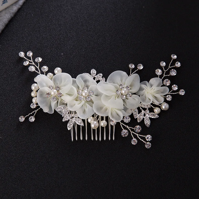 

Korean bride headdress hair comb alloy bride rhinestone comb Wedding Jewelry Wedding Accessories