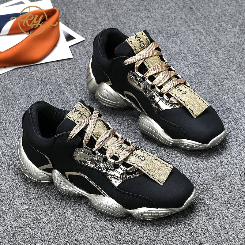 

RY-RELAA women sneakers Genuine Leather women designer sneakers off white shoes women wedge shoes European station casual shoes