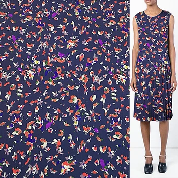 

Abstract colorful floral printing 100% silk Jianhong crepe silk fabric,SJHC043