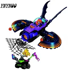 YNYNOO 10615 Бела DC Super Hero девушка Batgirl Batjet Chase Модель Строительный блок кирпичи игрушечные лошадки подарок для детей чудо женщина 41230