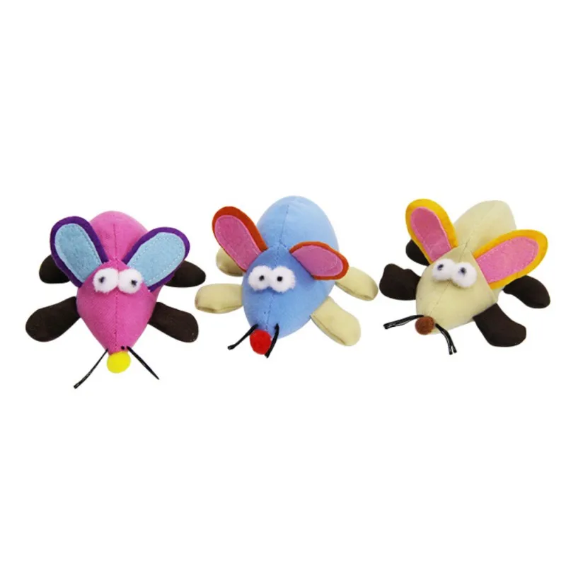 

Pull wire vibration toy shock mouse plush toy three colors pet cat toy