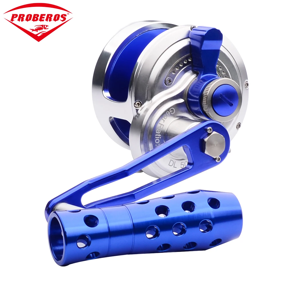

PRO BEROS New Trolling Reel Aluminum CNC Machined 200-500 Series Fishing Reel (Left-Hand) Max Drag 14kg-21kg Jigging Reel