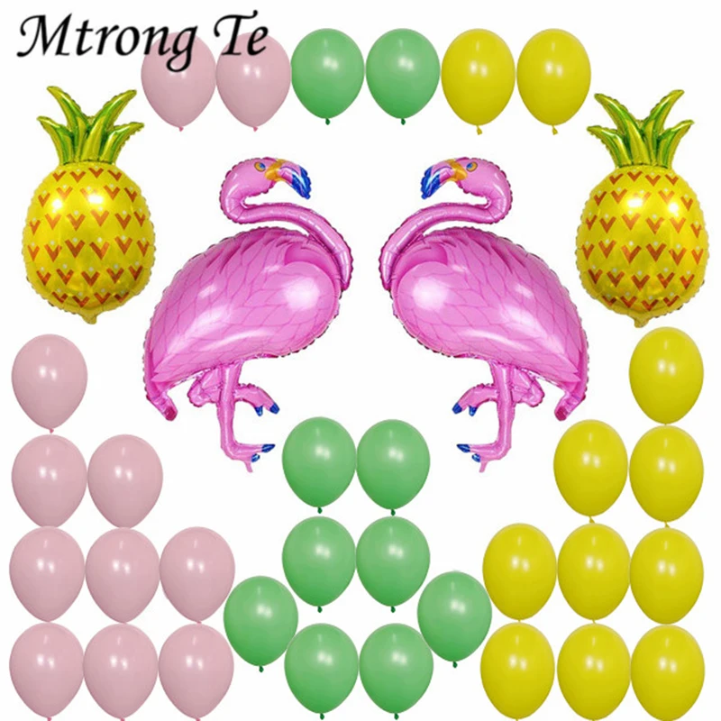 

36pcs Flamingo Pineapple Balloons 2.3g latex balloon Birthday Summer Party Decor Helium Ballon Globos Wedding Supplies Kids Toy