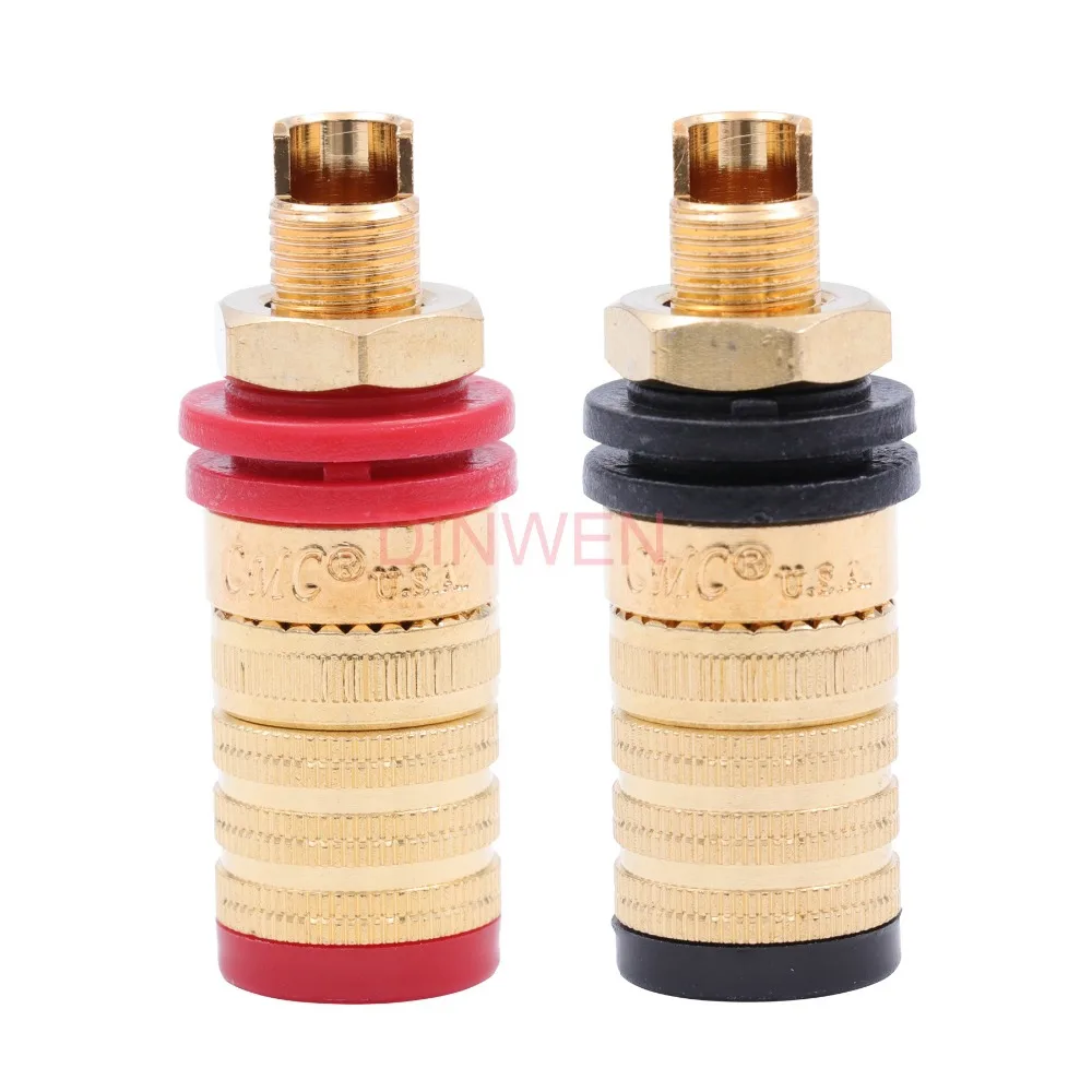

CMC 838S-G Gold Plated OFC Speaker AMP Binding Post HIFI AUDIO DIY Tube AMP Output Banana Jack Socket Connector Terminal