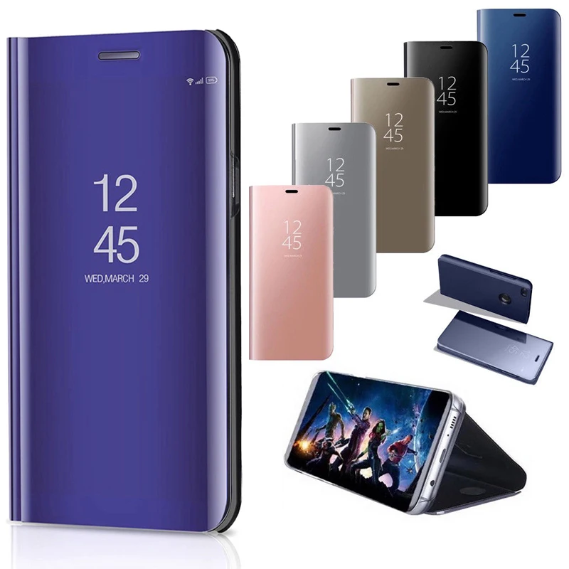 

Clear Mirror Smart Case For Huawei P20 Pro P20 Honor 10 V10 9 Lite P Smart Leather Case For Huawei P20 Lite P10 P9 Plus Mate 10