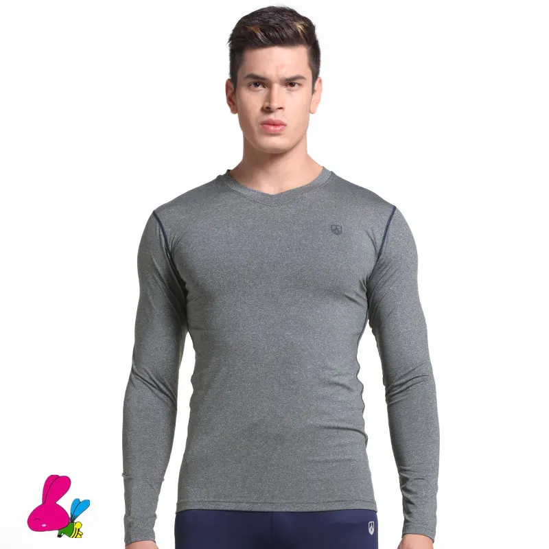 Mens running shirt compression sports tight Shirt Fitness Men Crossfit