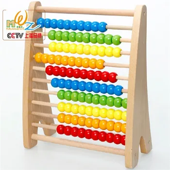 

Wooden blocks children beaded rainbow bead arithmetic calculation arithmetic puzzle math toy for gift