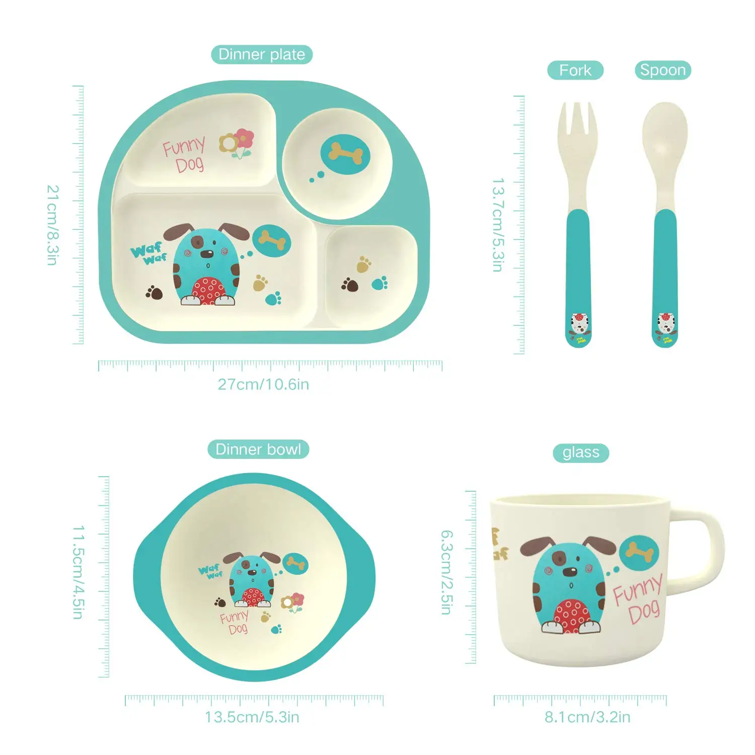 LY0110 5pcs/Set Kids Dinnerware Set Bamboo Baby Dinner Set with Plate/Bowl/Cup/Spoon/Fork Tableware Sets for Baby LY0110 5pcs/Set Kids Dinnerware Set Bamboo Baby Dinner Set with Plate/Bowl/Cup/Spoon/Fork Tableware Sets for Baby