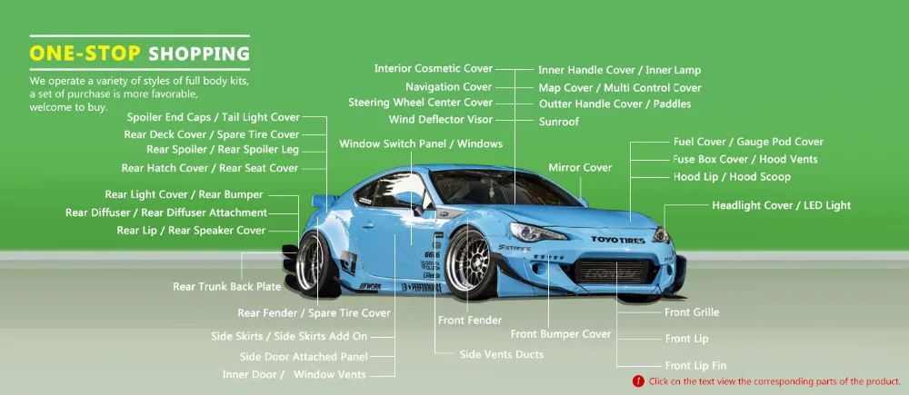 Автомобиль Стайлинг для Toyota FT86 GT86 ZN6 ФРС frp RB Стиль спереди губ сзади губ переднее крыло заднее крыло сбоку юбки для женщин Средства ухода за