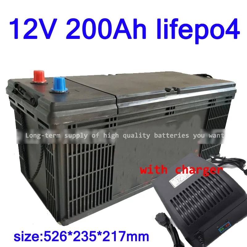 GTK Lifepo4 12 V 200AH литиевый аккумулятор BMS 4S 12,8 V 200Ah глубокий цикл для 1800 W инвертор EV RV для хранения солнечной энергии+ 20A Зарядное устройство