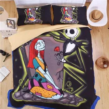 

EsyDream twin Size The Nightmare Before Christmas child duvet cover (No Comfroter),The Nightmare Before Christmas kids bedding