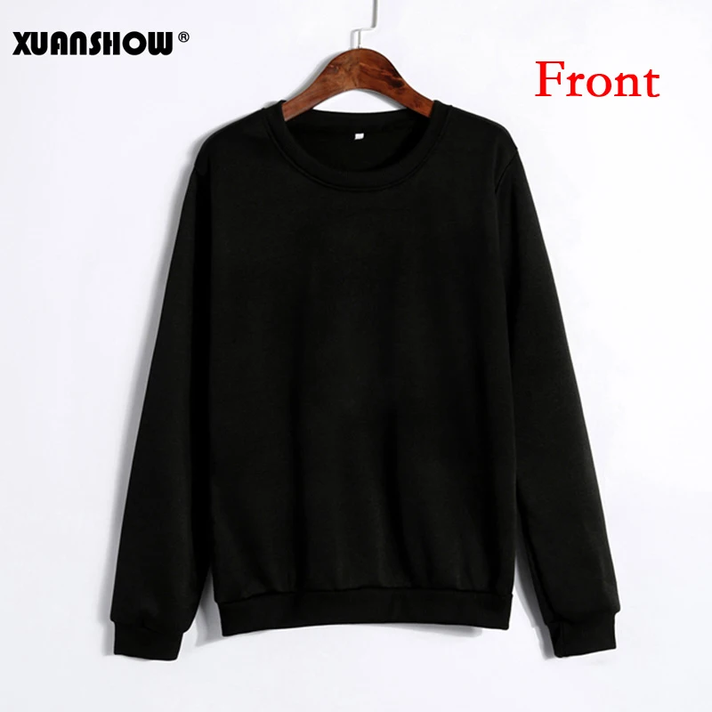 XUANSHOW 2019 Fashion Unisex Sweatshirts Long Sleeve Angel Wings Printed Fleece Pullovers Casual Fe