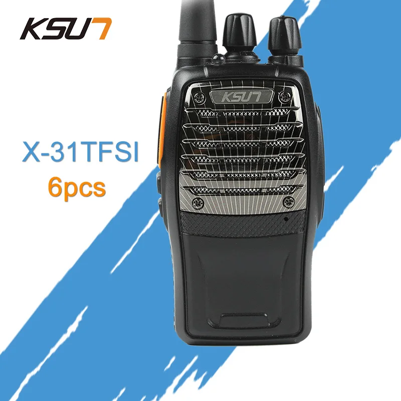 6 PCS KSUN X 31TFSI Walkie Talkie VOX function 5W Handheld Pofung UHF