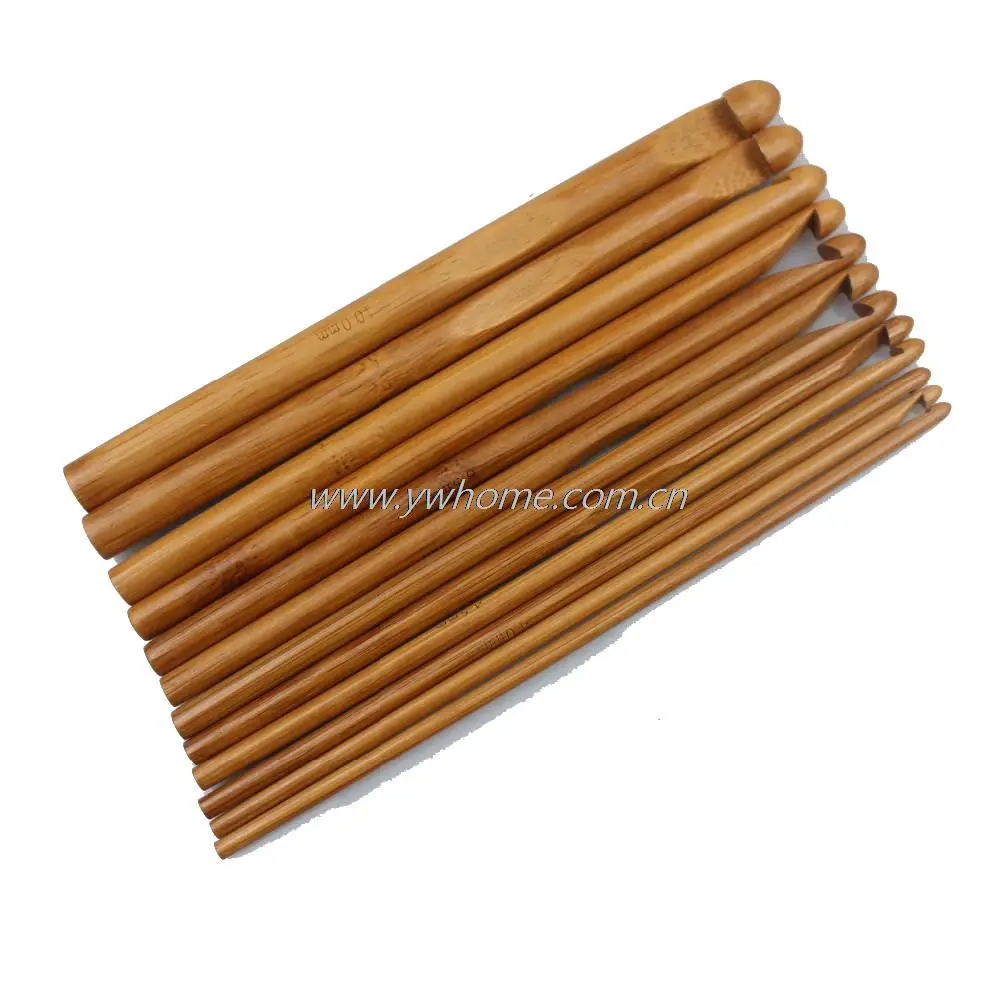 12 размеров карбоновые бамбуковые ручные крючки для вязания крючком пряжа для вязания