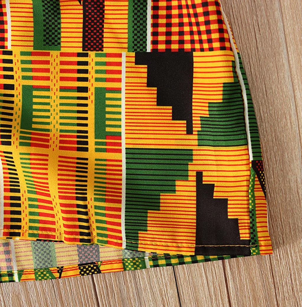 Детские платья для девочек с принтом в африканском стиле, с открытыми ...