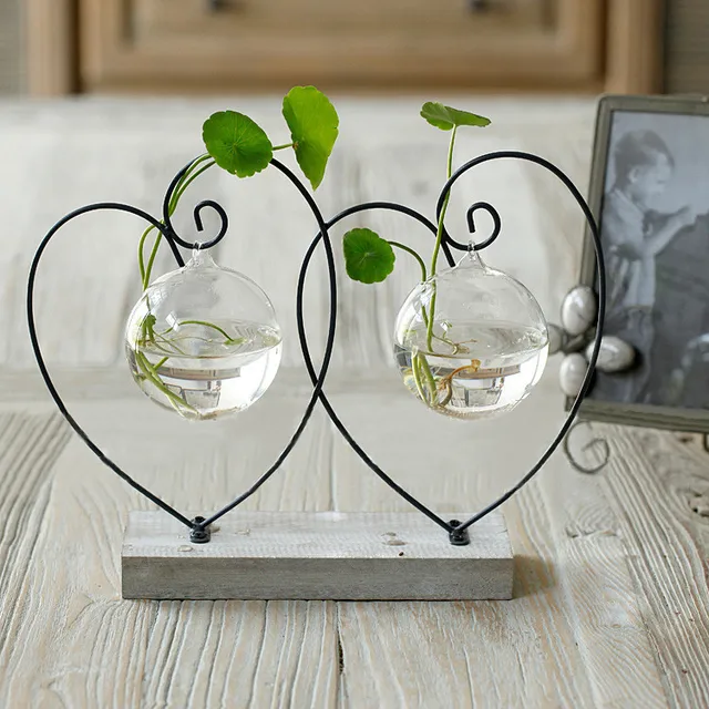 Home vase decoration brief transparent glass vase fashion home