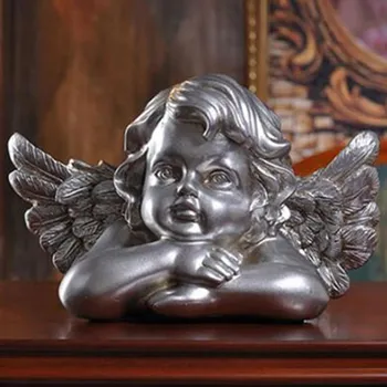 

Cupid Angel Bust Statue Resin Craftwork Roman Mythology Amoretto Office Hotel Clubhouse Living Room Decoration Marry Gift L2193