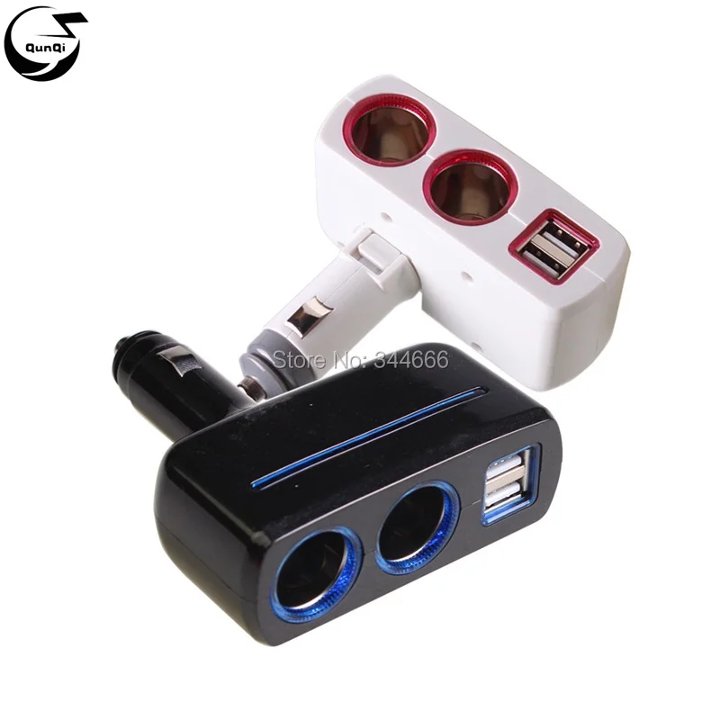 12V 24V Cigarette Lighter Adapter USB Car charger Socket Kits 3.1A 80W Fast 2 Dual Port for iPad