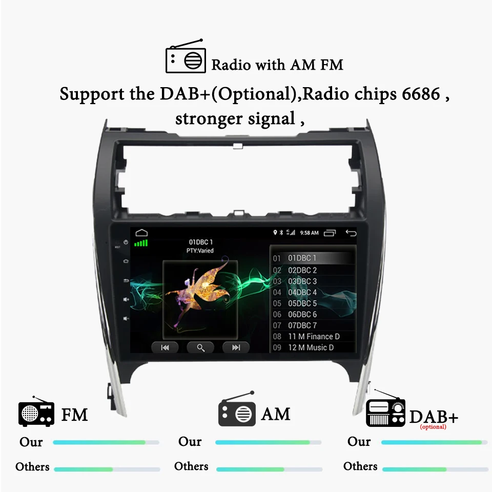 Оперативная память Android 9,1 Автомобильный DVD стерео мультимедиа головное устройство для Toyota Camry 2012- США и средний восток авто радио gps навигация Видео Аудио