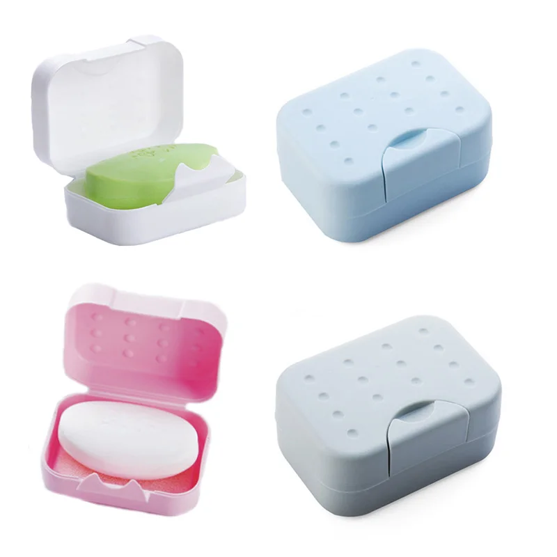 New Portable Travel Soap Dish Box Case Plastic Waterproof Lock Leak