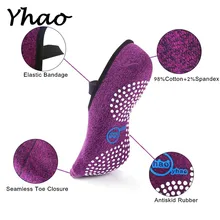 Женские высококачественные бандажные носки для йоги, Нескользящие быстросохнущие демпфирующие Носки для пилатеса и балета, хорошее сцепление для мужчин и женщин, хлопковые носки