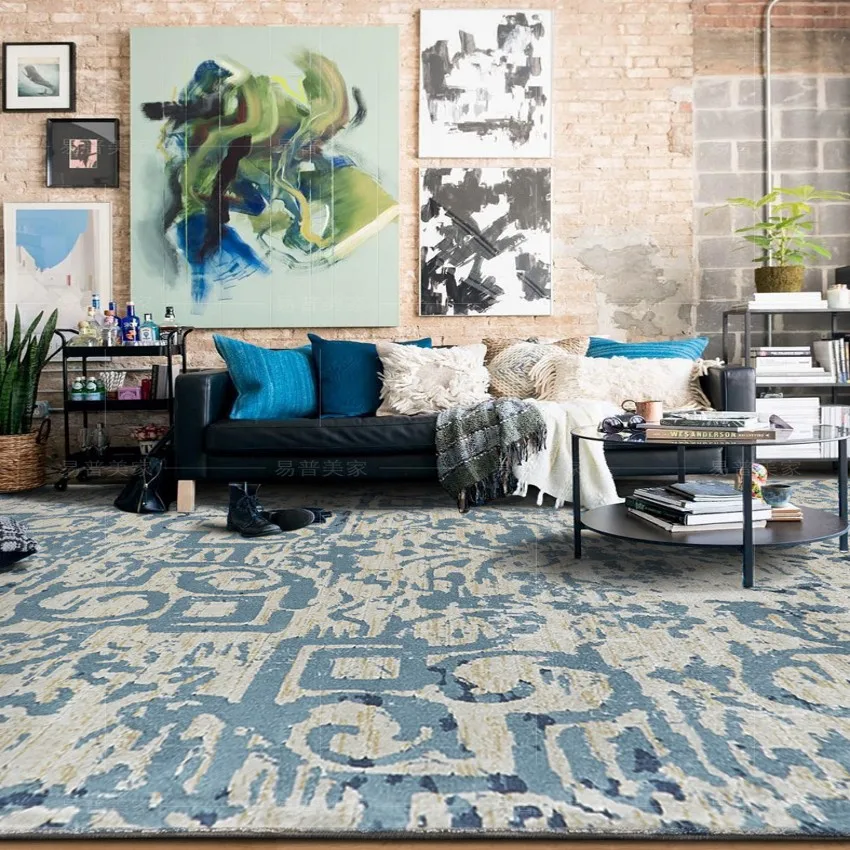 Большой размер турецкий винтажный коврик для гостиной, Высокоплотный тканый Ретро стиль офисный ковер, домашние напольные украшения коврик