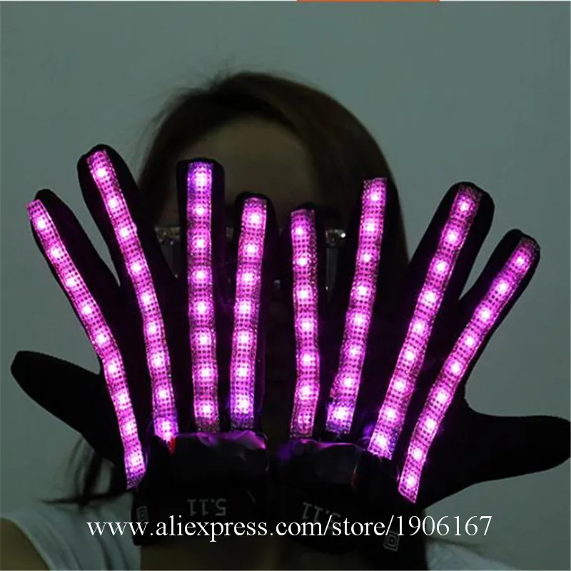 LED Gloves Luminous Flower Finger Light Gloves Party Supplies Dancing Club Props Stage Costumes LED Gloves Glasses01